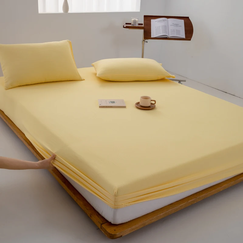 Luxurious Soft Cotton Fitted Bed Sheet with Elastic Band - Premium Mattress Cover