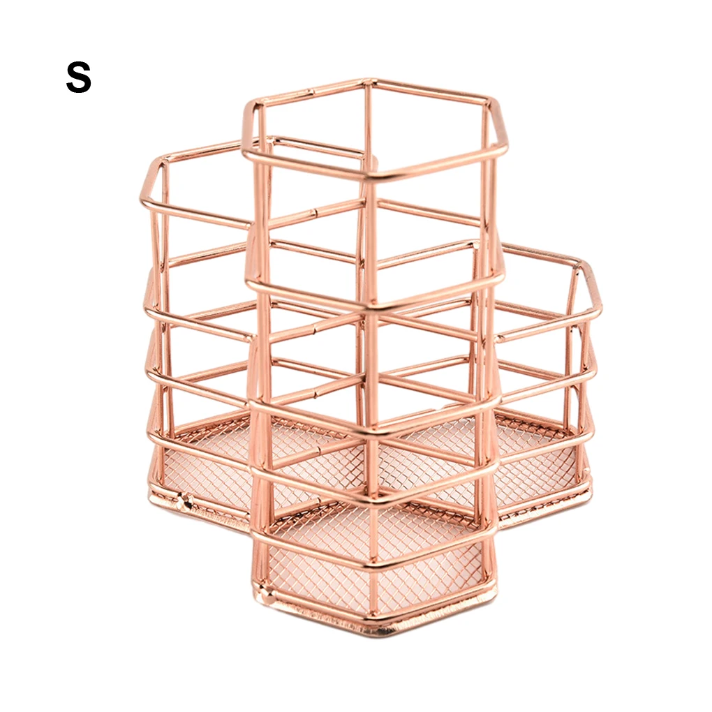 

Stylish Desk Organizer Gift Idea For Easy Cleaning Stationery Storage Container Pencil Pot Box Case gold S 12 5 10 5 6cm