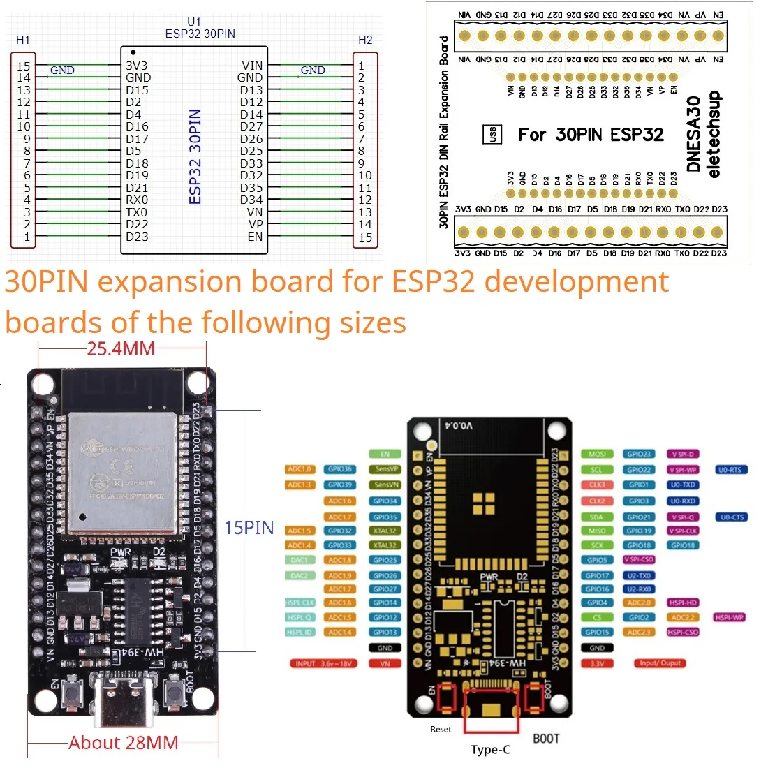 รูปสินค้า บอร์ดขยาย ESP32 สำหรับ Smart Home IOT