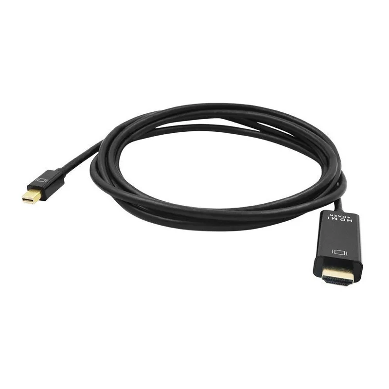 1.8M 4K 미니 디스플레이포트-HDMI 호환 어댑터 케이블 미니 DP-HDTV HDMI 케이블 컨버터(노트북 프로젝터 맥북용)