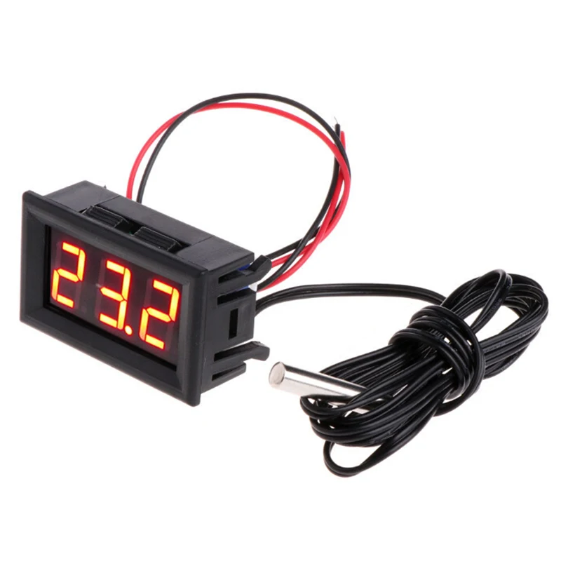 

LCD Digital LED -50~110°C Thermometer With Probe DC 5-12V Car Temperature Panel Meter Gauge Refrigerator Fridge Thermometer
