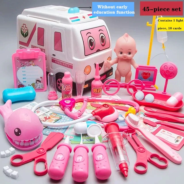 New Doctor Set for Kids Pretend Play Girls Role-playing Games Hospital Accessorie Medical Kit Nurse Tools Bag Toys Children Gift 2