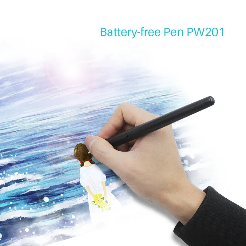 For Huion PW201 for Graphic Tablet H430P Battery-free Drawing Pen with Two Shortcut Keys For Painting Stylus - Image 3