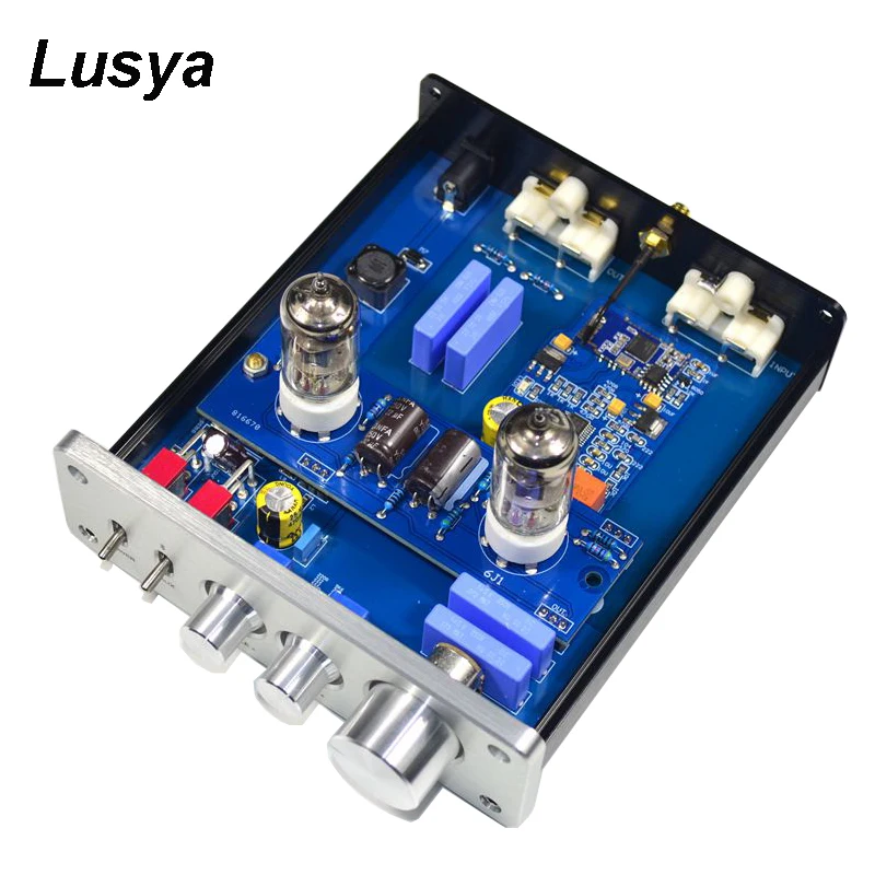 

6J1 Tube Tone Preamp Bluetooth 5.0 Hifi Audio Amplifier Stereo Preamplifier With Treble Bass Tone Control DC12V2A T0807