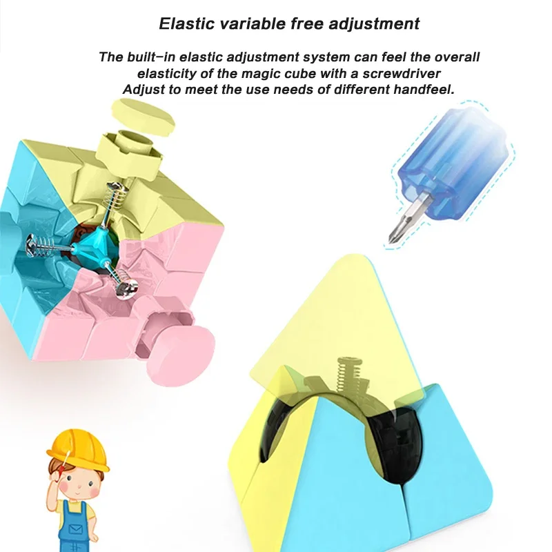큐빙 교실 코너 삼각형 피라미드 퍼즐 마카롱 진지타 매직 큐브 어린이 교육용 장난감 큐브 퍼즐