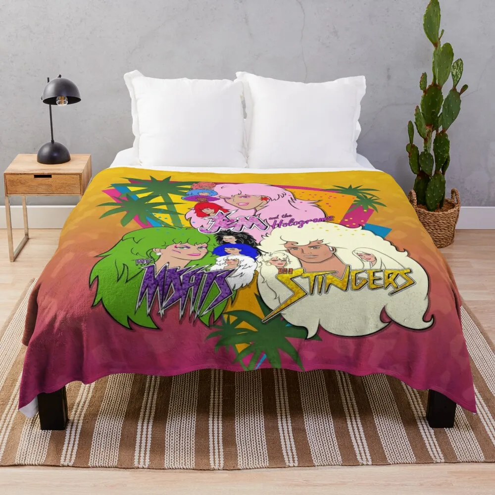 

Jem Battle of the Bands Throw Blanket Travel Blanket bed plaid