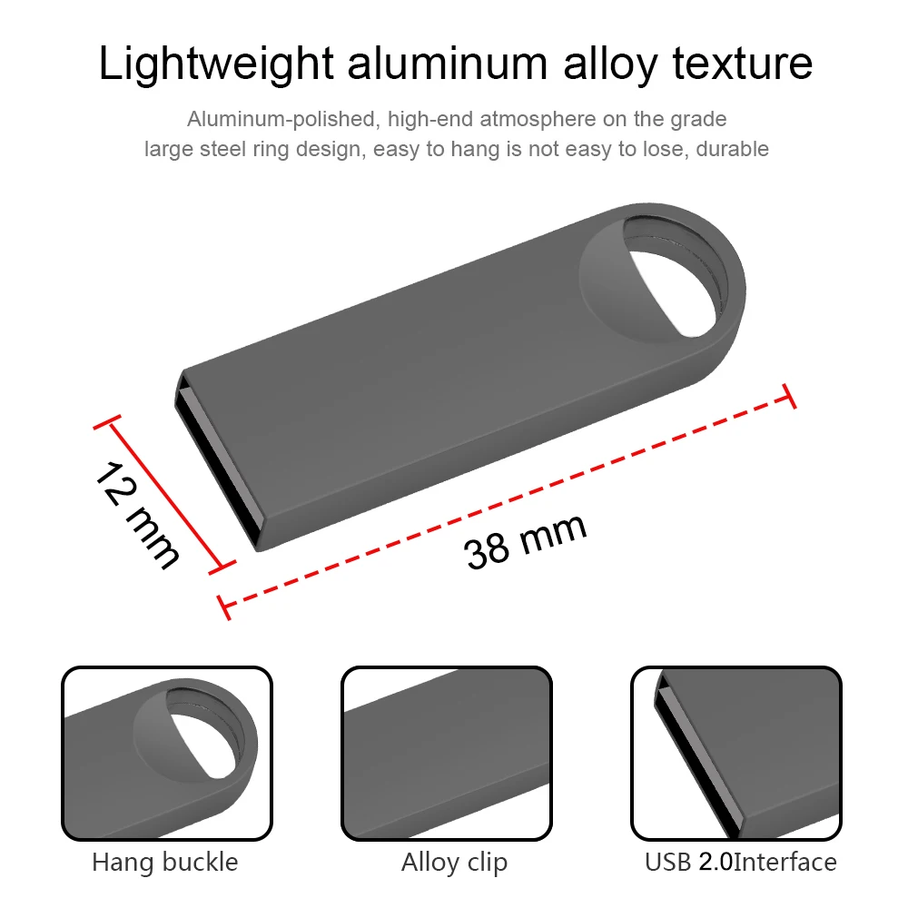 10/50/100개 도매가 금속 USB 2.0 플래시 드라이브 4GB 8GB USB 펜드라이브 64GB 메모리 스틱 무료 로고 선물 방수 U-디스크