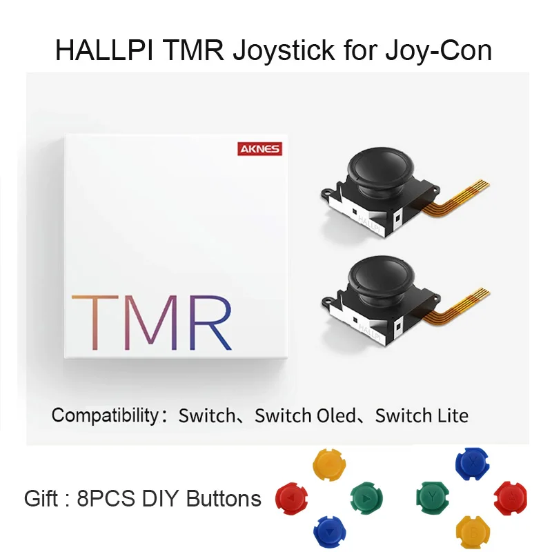 HALLPI × AKNES TMR Joystick for Joy-Con Replacement No Drifting