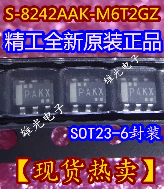 

10PCS/LOT S-8242AAK-M6T2GZ PAKX PADQ PA**SOT23-6