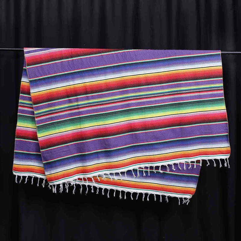 

3X Mexican Tablecloth For Mexican Party Wedding Decorations, Mexican Saltillo Serape Blanket Bed Blanket Table Mat