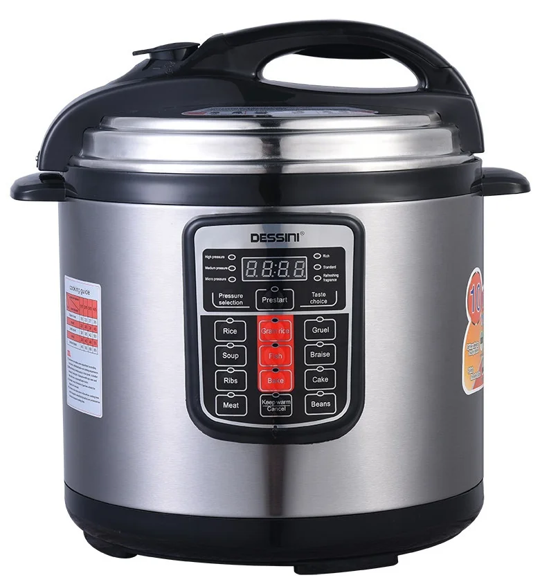 4L/5L/6L Multifunctional Programmable Pressure Slow Cooking Pot Non-stick Rice Cooker Stainless Steel Electric Pressure Cooker