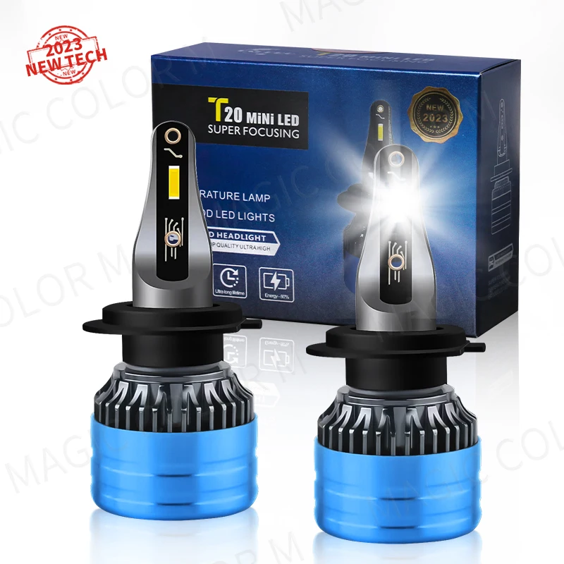 GEFENSI H4 LED Far H1 H3 H7 H11 880 9005 9006 CSP 5570 Çip araba ampulleri 6000LM 70 W 6500 K Yükseklik Düşük Işın Sis Lambası Spot Işığı C