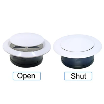 배기 후드 에어 벤트 추출 밸브 그릴, 원형 디퓨저 덕트 환기 커버, 실내 배기, 75mm, 100mm, 1 개