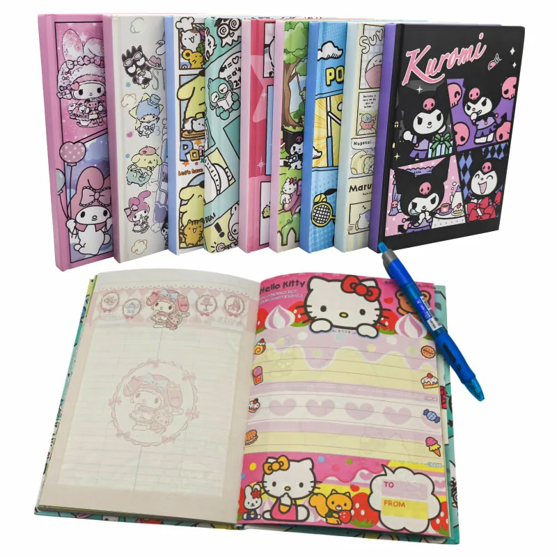 Sanrio Hello Kitty Hangyodon Cartoon A5 Hard Cover Notebook with Full-color Painted Inner Pages