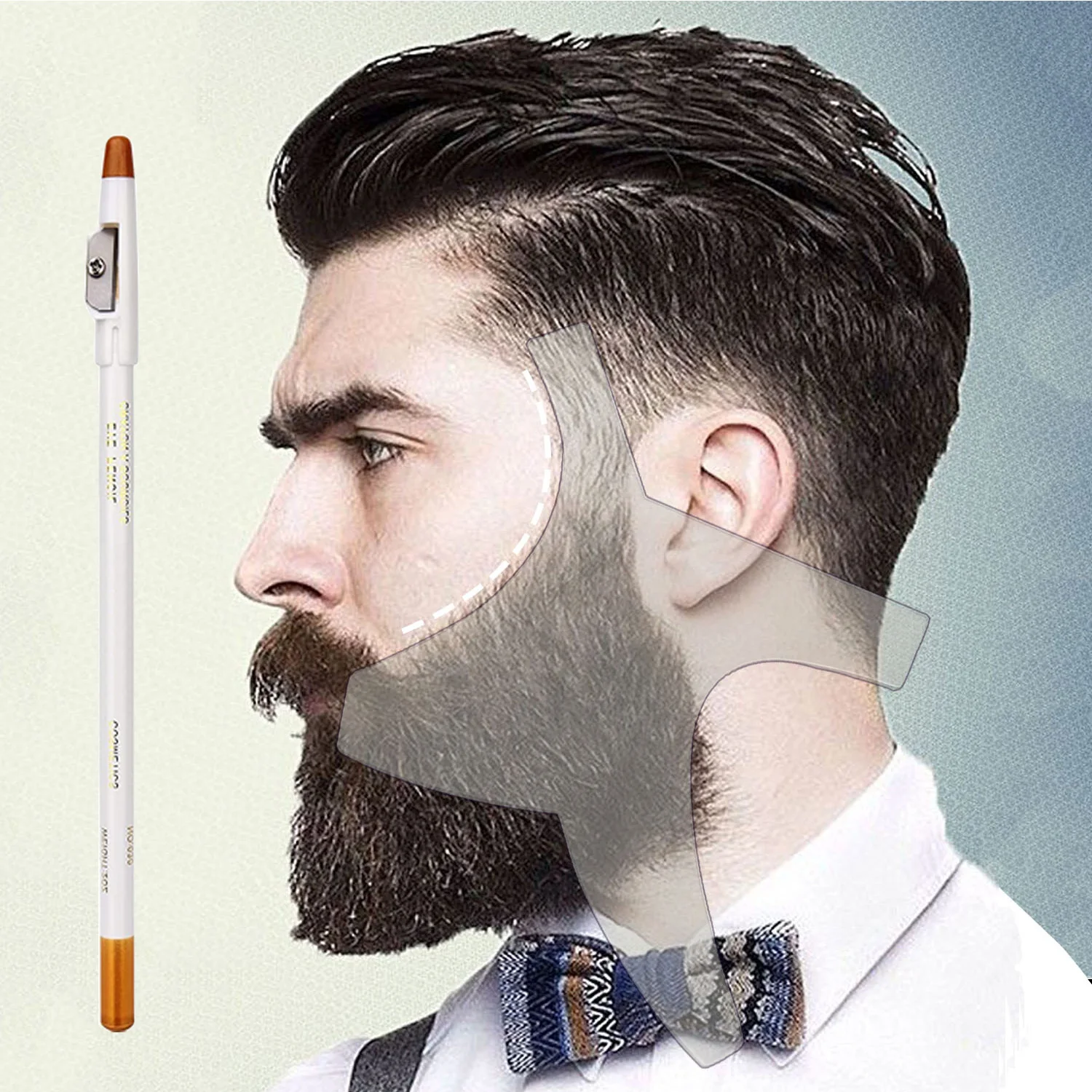 BeardLineupGuideTemplatekitBeardShaperBeardShapingToolforbeardStylingandEdging