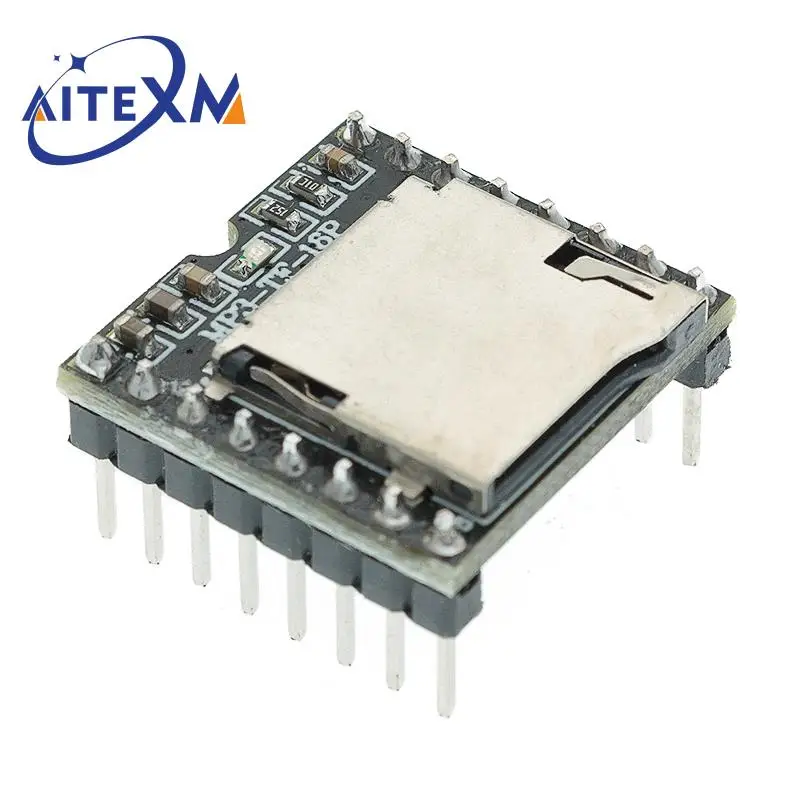 

Mini MP3 Player Module Board MP3 Audio Voice Decode Board For Arduino Supporting TF Card U-Disk IO/Serial Port/AD Player