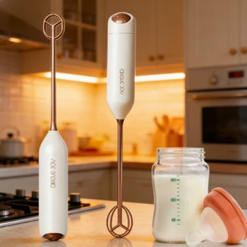 Circle Joy Portable Mini Electric Milk Frother Foam Maker Handheld Home Kitchen Electric Coffee Mixer Multifunctional Food Mixer 1