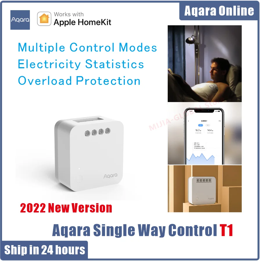 Aqara – Module De Commande T1, 1 Canal, Relais Sans Fil, Pour Homekit,  Protection Contre Les Surcharges, Statique De L'électricité - Intelligent  Télécommande - AliExpress