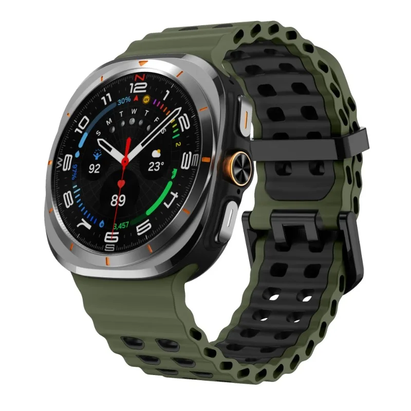 Two-Tone Silicone Ocean Strap Bracelet Wristband
