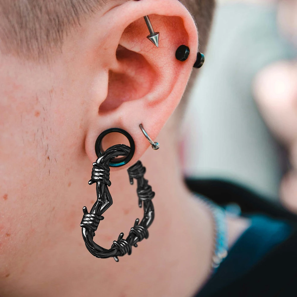 Ear Plugs Gauges With Hoop Earrings Hoops For Gauged Ears