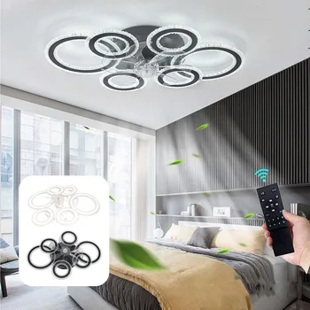 Ceiling Fan Light Modern Nordic Unique Simple Flush Mount Ceiling Fan Light Easy To Install for Living Room 1