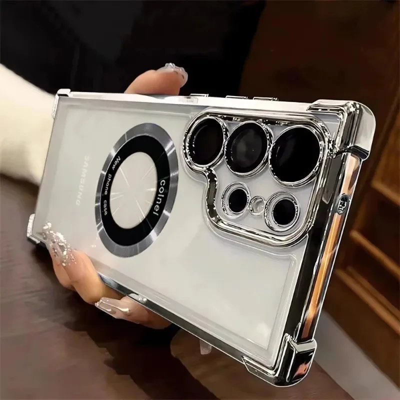 Magsafe Plating Magnetic Phone Case with Wireless Charging Support