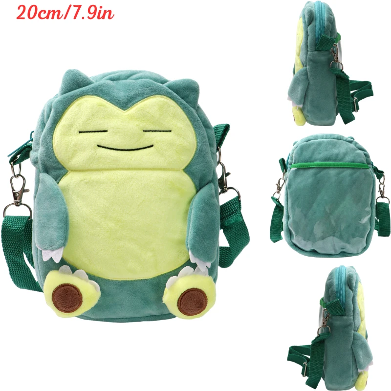 Neue Pokemon Plüsch Tasche Pikachu Mimikyu Gengar Lucario Weiche Stofftier Rowlet Eevee Snorlax Peluche Puppen Schulter Taschen Sac A Dos – Detail 4