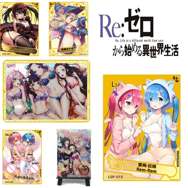 

DIY Re:life In A Different World From Zero Rem Ram Anime characters Flashcard Cartoon toy Collection Christmas birthday gift