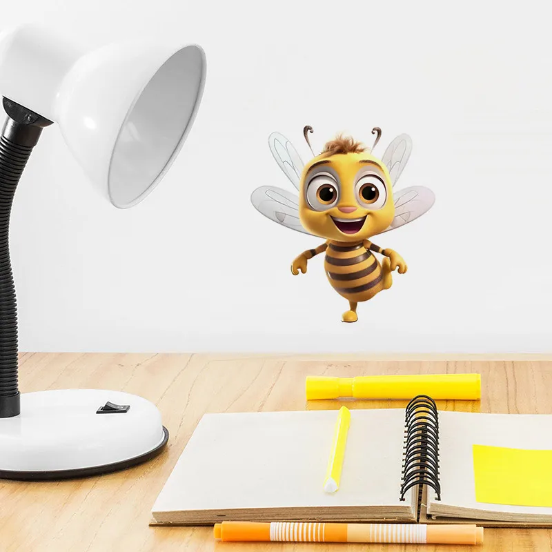 Cartoon Bees Wall Sticker for Bathroom Toilet Living Room Cabinet Refrigerator Home Decoration Decals M799,wall stickers,wall sticker,home decoration accessories