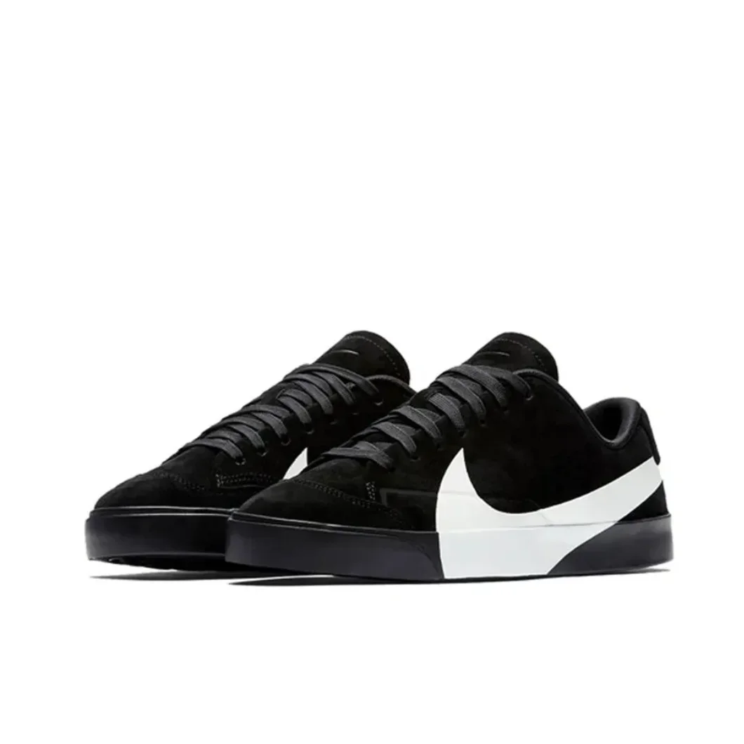 Nike Blazer low Women sneakers Comfortable and hardwearing casual shoes Classic Retro Trend casual shoes Lightweight Black&White