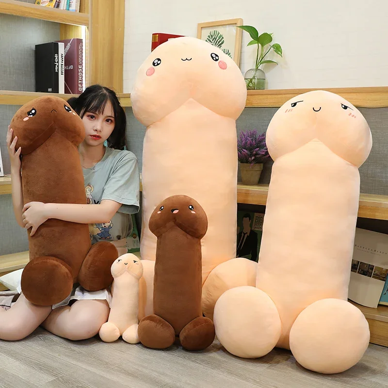 Giant Penis Plush Toy Throw Pillow Cute Dick Stuffed Doll Cuddly Penis Decorative Body Pillow for Adult Cushion Gifts for Lover 3