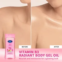 Lotion corporelle à l'huile de cacao et au curcuma 200ml, vitamine B3, vitamine C, gel hydratant illuminateur pour peaux sèches 4