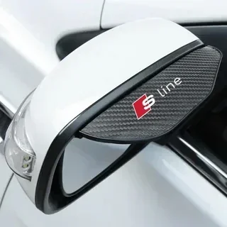 2Pcs Rearview mirror carbon fiber waterproof passport For Audi Sline S8 TT A4L A6L RS3 RS4 RS5 RS6 C6 S3 S4 S5 S6 S8 A7 A8 A1