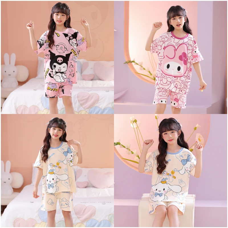 

Детская летняя Пижама с коротким рукавом и шортами