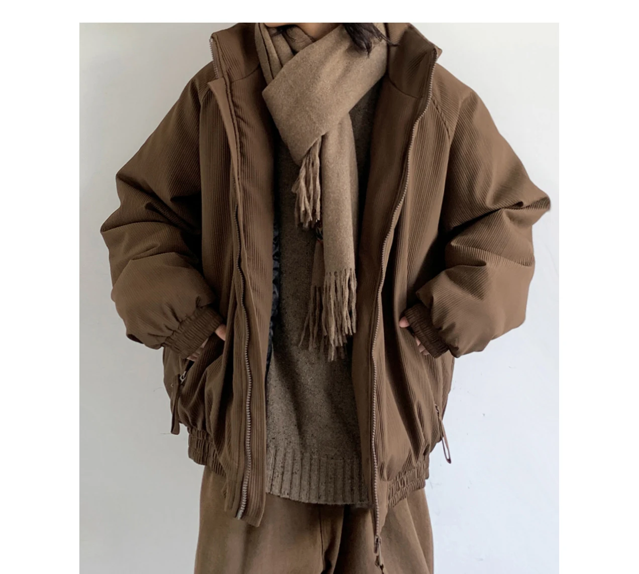 Winter High Quality Padding Coat Streetwear Stand-Up Collar Jackets For Men Women Korean Hip Hop Heavy Coat For Couples Parkas