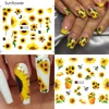 12patterns Sunflower Nail Water Decals Yellow Flowers Sliders for Nails Transfer Sticker Floral Butterfly Bee Manicure Wraps 5