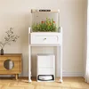 Iron Robot Vacuum Storage Rack with Easy-Clean 3-Layer Organizer  Durable Cleaning Machine Stand Convenient Access with Wheel 3