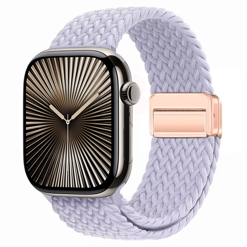Nylon Braided Magnetic Loop Strap with Metal Accents