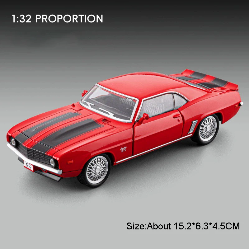 1:32 Scale Diecast Camaro SS Sports Car Toy with Sound & Light