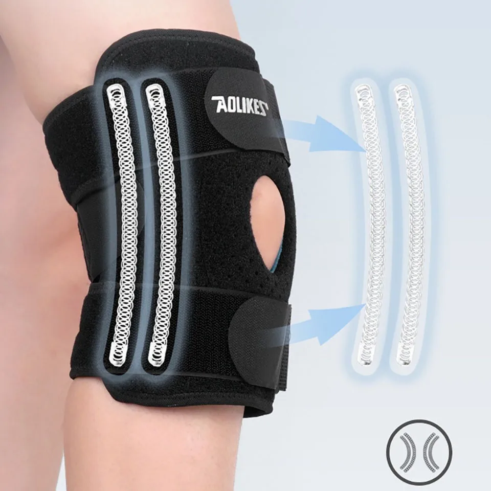 AOLIKES 1PCS New Meniscus Knee Pads Silica Gel Kneepads Hiking Running Basketball Knee Support Breathable Sports Knee Protector