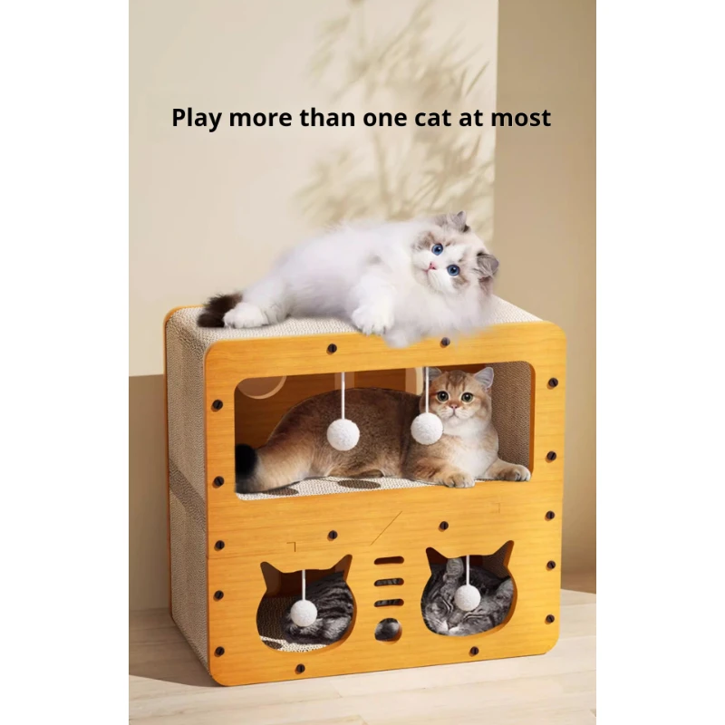 Cat scratch board, wear-resistant and scratch resistant, cat claw board, cat nest integrated, suitable for all seasons