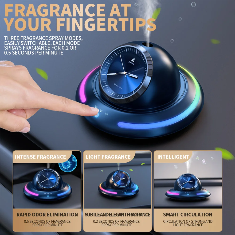 Auto Parfüm intelligente Uhr Diffusor Auto Luft reiniger Duft für Auto Aroma therapie Instrument Parfüm Auto Zubehör