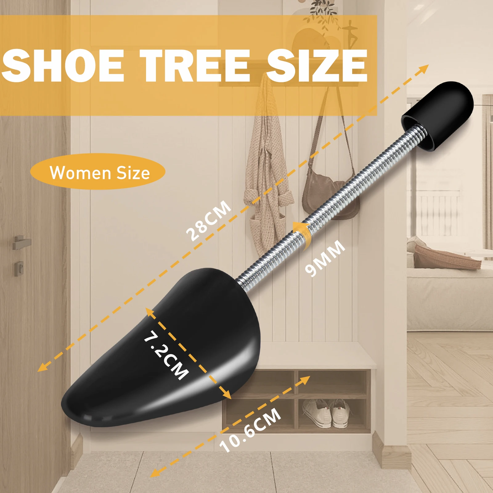Shoe Stretcher 5 Pairs Shoe Stretcher Shoes Tree Shaper Rack Plastic Adjustable Length Men/Women Shoe Trees Boot Holder Organizers
