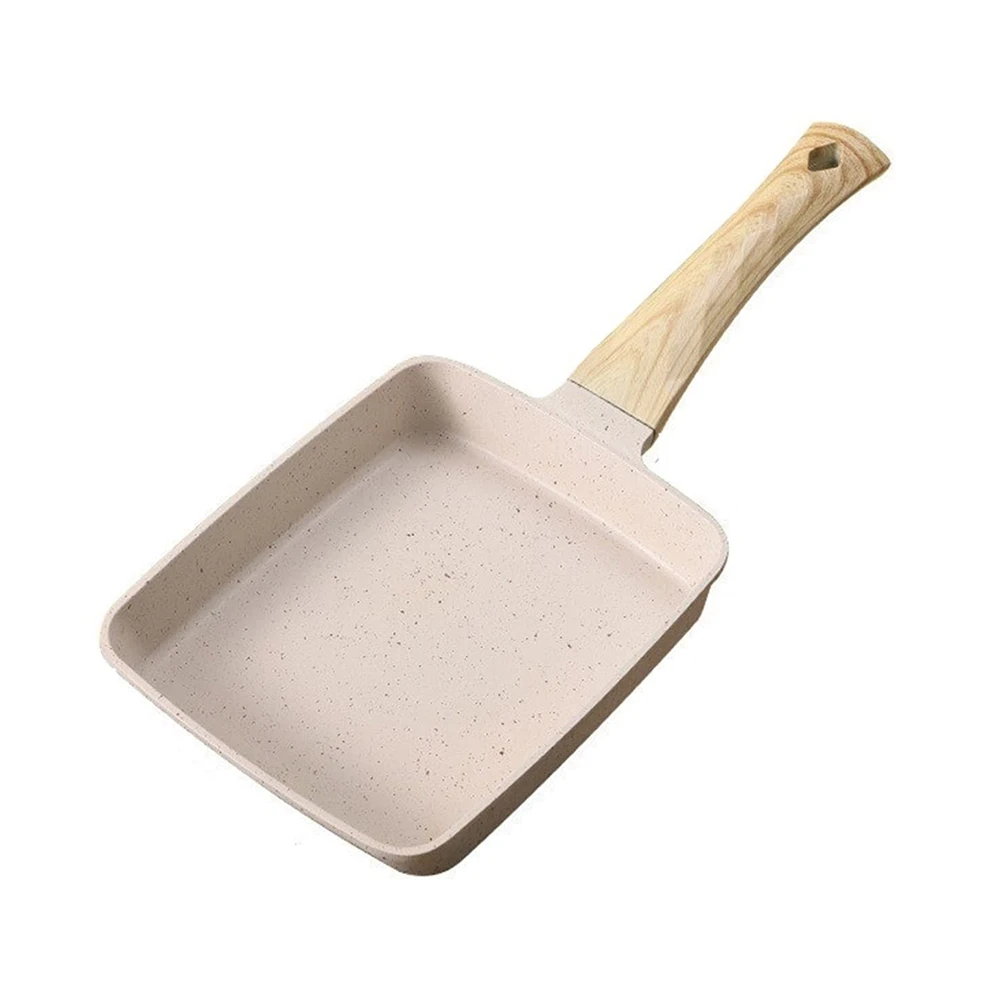 Japanese Tamagoyaki Flat Bottom Frying Pan Maifan Stone Non-stick Pan Melaleuca Square Egg Roll Steak Thick Omelette Frying frying pan
