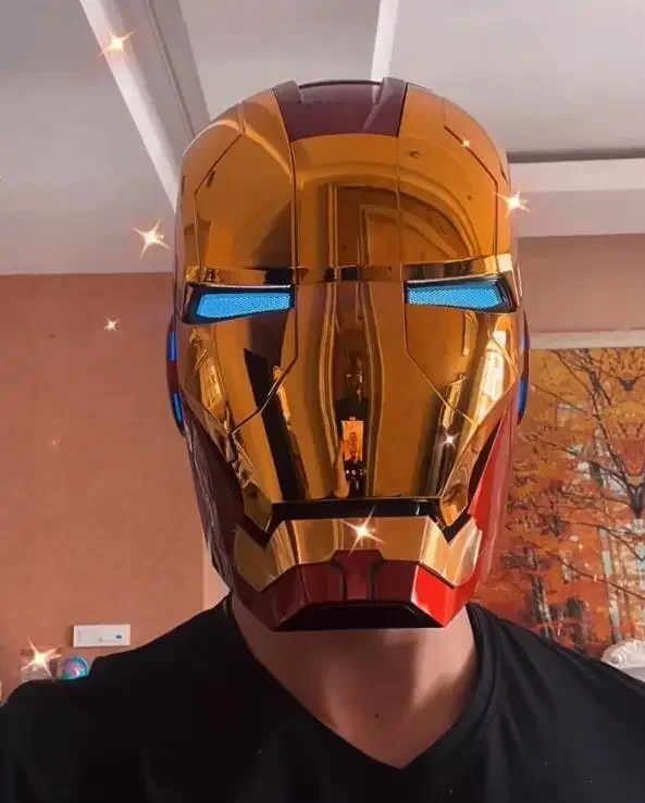 アイアンマン　AUTOKING GOLD AUTOKING New Iron Man MK5 Gold Helmet Electric Voice Control