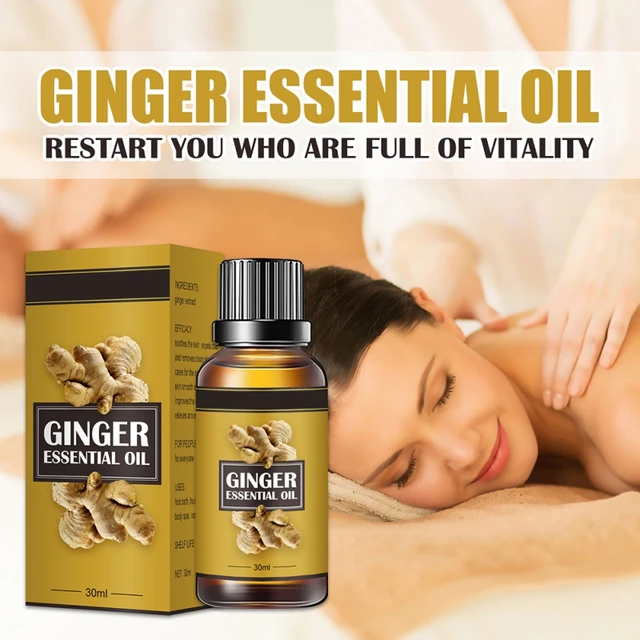 Ginger Lymphatic Drainage Therapy Plant Body Essential Oil