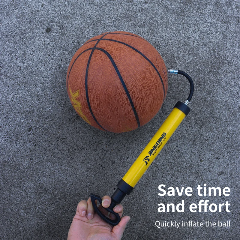 Ball Air Pump Ball Inflator Handheld Air Pump Hand With Needles & Nozzles Portable Basketball Inflator For Soccer
