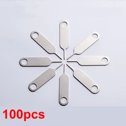 100pcs SIM Card Tray Opening Pin Tools Needle Key for Iphone Xiaomi Samsung SIM Card Replacement Key All Mobile Phones