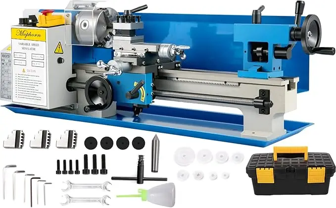 7 x 12 Inch Precision Mini Metal Lathe 2250 RPM 550W Variable Speed Mini Lathe Precision Bench Top Metal Working Lathe for