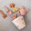 Baby Bath Toy Kids Swim Toys Children Summer Toys With Cute Animal Model Ins Seaside Beach Toys Rubber Dune Sand Mold Tools Sets 1